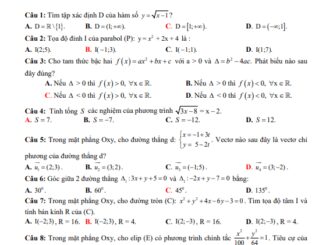 Đề cuối học kỳ 2 Toán 10 năm 2022 2023 trường THPT Quế Sơn Quảng Nam