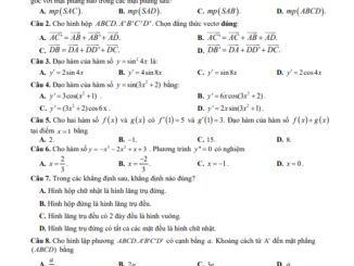Đề cuối học kỳ 2 Toán 11 năm 2022 2023 trường THPT Lạc Thủy Hòa Bình