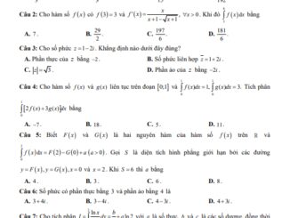 Đề cuối học kỳ 2 Toán 12 năm 2022 2023 trường THPT Hoàng Văn Thụ Khánh Hòa