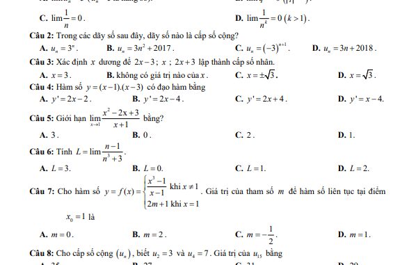 Đề cuối kì 2 Toán 11 năm 2022 2023 trường THPT Lương Ngọc Quyến Thái Nguyên
