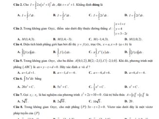 Đề cuối kì 2 Toán 12 năm 2022 2023 trường THPT Lương Ngọc Quyến Thái Nguyên