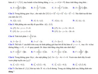 Đề cuối kì 2 Toán 12 năm 2022 2023 trường THPT Thanh Miện Hải Dương