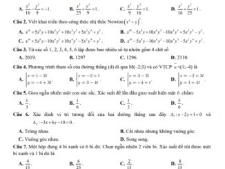Đề cuối kỳ 2 Toán 10 năm 2022 2023 trường THPT Phan Ngọc Hiển Cà Mau