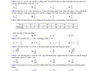 Đề cuối kỳ 2 Toán 10 năm 2022 2023 trường THPT Trần Phú Phú Yên