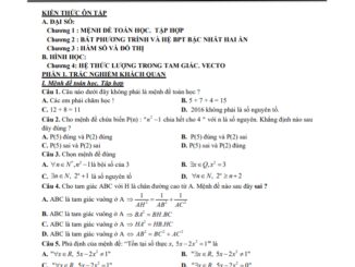 Đề cương giữa kỳ 1 Toán 10 năm 2023 2024 trường THPT Xuân Đỉnh Hà Nội
