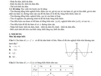 Đề cương giữa kỳ 1 Toán 12 năm 2023 2024 trường Hoàng Văn Thụ Hà Nội