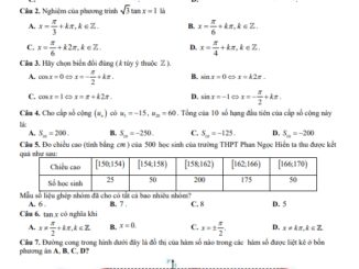 Đề giữa HK1 Toán 11 năm 2023 2024 trường THPT Phan Ngọc Hiển Cà Mau