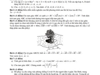 Đề giữa học kì 1 Toán 10 năm 2023 2024 trường THPT Nguyễn Chí Thanh TP HCM