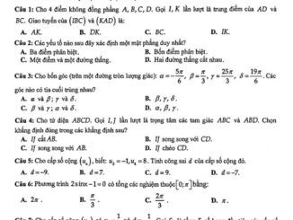 Đề giữa học kì 1 Toán 11 năm 2023 2024 trường THPT Đống Đa Hà Nội