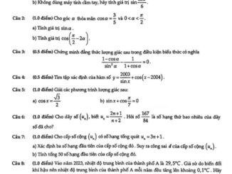 Đề giữa học kì 1 Toán 11 năm 2023 2024 trường THPT Marie Curie TP HCM