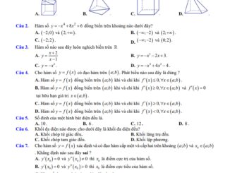 Đề giữa học kì 1 Toán 12 năm 2023 2024 trường THPT Trần Phú Hà Nội