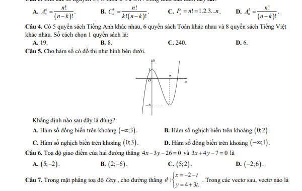 Đề giữa học kì 2 Toán 10 năm 2022 2023 trường THPT Nguyễn Bính Nam Định