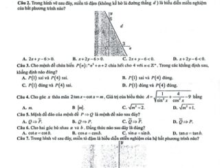 Đề giữa học kỳ 1 Toán 10 năm 2023 2024 trường THPT Phan Đình Phùng Hà Nội
