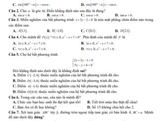 Đề giữa học kỳ 1 Toán 10 năm 2023 2024 trường THPT Thanh Miện 2 Hải Dương