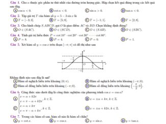 Đề giữa học kỳ 1 Toán 11 năm 2023 2024 trường THPT Nguyễn Du TP HCM