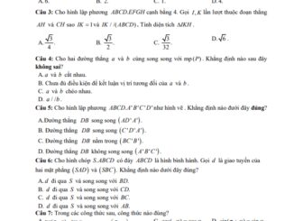 Đề giữa kì 1 Toán 11 năm 2023 2024 trường THCS&THPT Vàm Đình Cà Mau