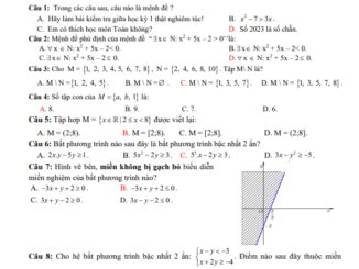 Đề giữa kỳ 1 Toán 10 năm 2023 2024 trường THPT Quế Sơn Quảng Nam