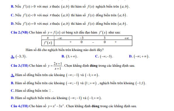 Đề giữa kỳ 1 Toán 12 năm 2023 2024 trường THCS&THPT Liên Việt Kon Tum