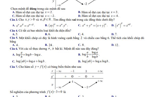 Đề học kỳ 1 Toán 12 năm 2022 2023 trường THPT Ngọc Tảo Hà Nội