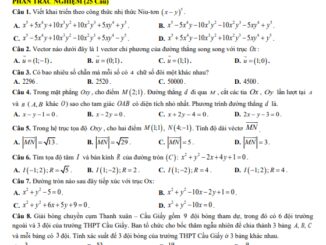 Đề học kỳ 2 Toán 10 năm 2022 2023 trường THPT Cầu Giấy Hà Nội