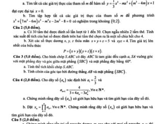Đề học sinh giỏi cấp tỉnh Toán 12 năm 2023 2024 sở GD&ĐT Thái Nguyên