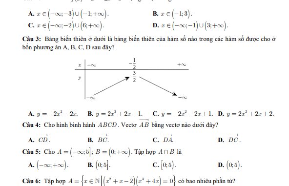 Đề khảo sát lần 1 Toán 10 năm 2023 2024 trường THPT Khoái Châu Hưng Yên