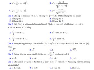 Đề khảo sát Toán 12 năm 2022 2023 trường Quốc Học Quy Nhơn Bình Định