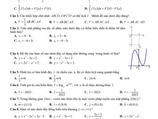 Đề khảo sát Toán 12 năm 2022 2023 trường THPT Phan Đình Phùng Hà Nội