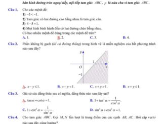 Đề kiểm tra chất lượng lần 1 Toán 10 năm 2023 2024 trường THPT chuyên Thái Bình