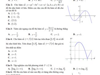 Đề kiểm tra cuối kỳ 1 Toán 12 năm 2022 2023 sở GD&ĐT Quảng Nam