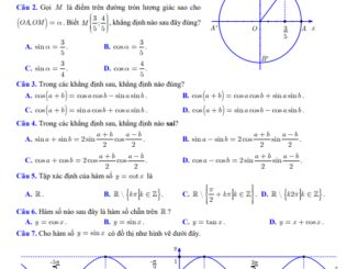 Đề kiểm tra giữa học kỳ 1 Toán 11 năm 2023 2024 sở GD&ĐT Bắc Ninh