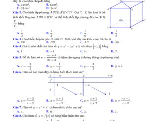 Đề kiểm tra giữa học kỳ 1 Toán 12 năm 2023 2024 sở GD&ĐT Bắc Ninh