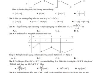 Đề kiểm tra lần 1 Toán 12 năm 2023 2024 trường THPT Lý Thường Kiệt Bắc Ninh