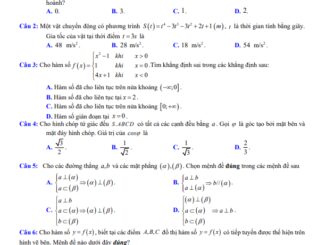 Đề tham khảo cuối kì 2 Toán 11 năm 2022 2023 THPT Thuận Thành 1 Bắc Ninh