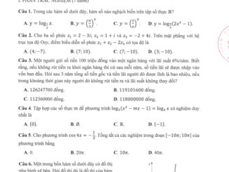 Đề tham khảo ĐGNL môn Toán xét tuyển Đại học 2024 trường ĐHSP Hà Nội