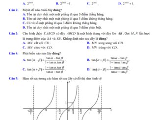 Đề thi tháng lần 1 Toán 11 năm 2023 2024 trường THPT Ngô Sĩ Liên Bắc Giang