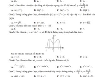 Đề thi thử Toán TN THPT 2023 lần 2 trường chuyên Lê Khiết Quảng Ngãi