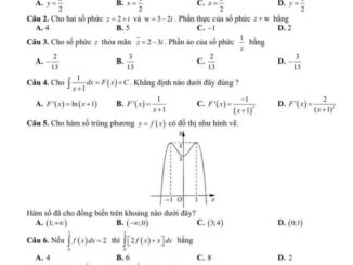 Đề thi thử Toán TN THPT 2023 lần 2 trường chuyên Quang Trung Bình Phước