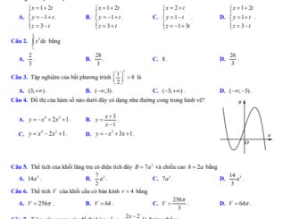 Đề thi thử tốt nghiệp THPT 2023 môn Toán đợt 2 sở GD&ĐT Thái Nguyên