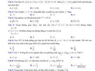 Đề thi thử tốt nghiệp THPT 2023 môn Toán lần 2 sở GD&ĐT Bắc Giang