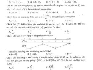 Đề thi thử tốt nghiệp THPT 2023 môn Toán lần 2 sở GD&ĐT Bình Phước