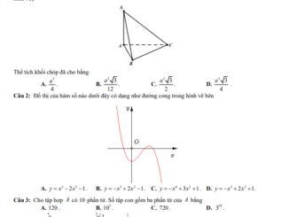 Đề thi thử tốt nghiệp THPT 2023 môn Toán trường THPT Bình Sơn Quảng Ngãi