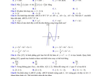 Đề thi thử tốt nghiệp THPT năm 2023 môn Toán sở GD&ĐT Sóc Trăng