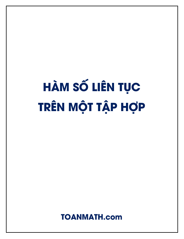 Hàm số liên tục trên một tập hợp