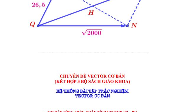 Hệ thống bài tập trắc nghiệm vector cơ bản