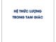 Hệ thức lượng trong tam giác