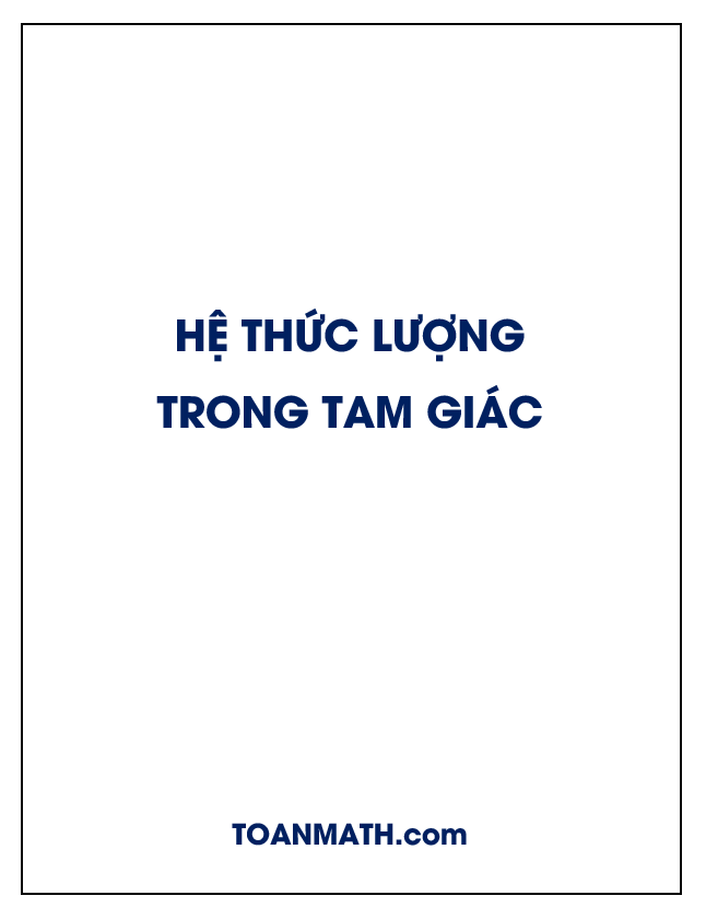 Hệ thức lượng trong tam giác