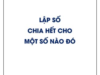 Lập số chia hết cho một số nào đó