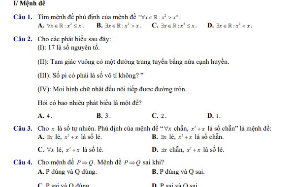 Nội dung ôn tập cuối kì 1 Toán 10 năm 2022 2023 trường THPT Trần Phú Hà Nội