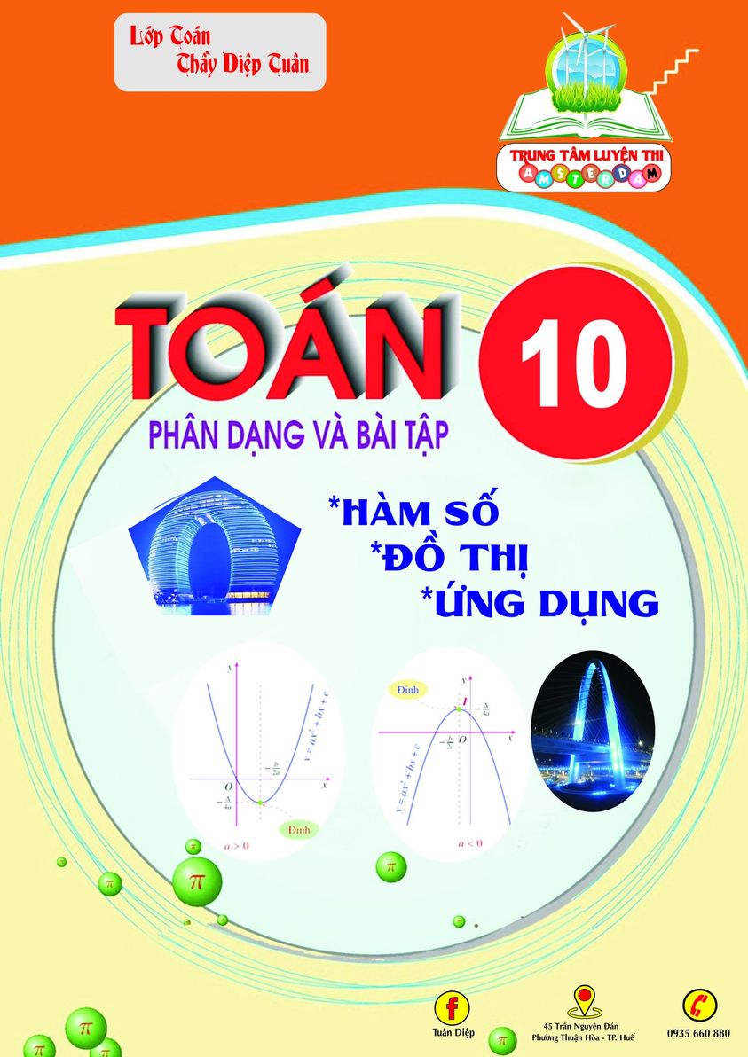 Phân dạng và bài tập Toán 10: Hàm số, đồ thị và ứng dụng Diệp Tuân